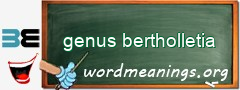 WordMeaning blackboard for genus bertholletia